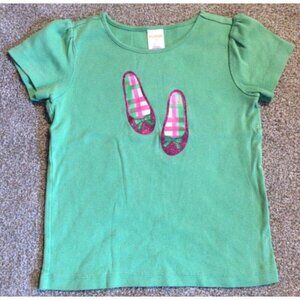 Sz 5 VGUC Gymboree Plaid Bow Flats Tee